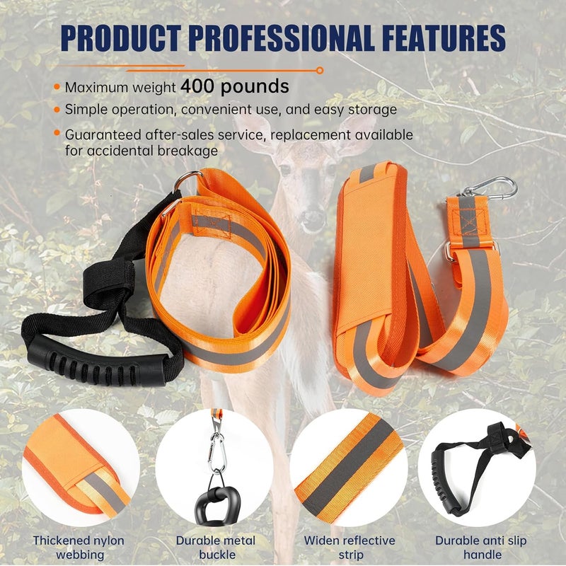 CROSSHIP Truck Hitch Game Hunting Hoist with Deer Drag Harness - Image 5